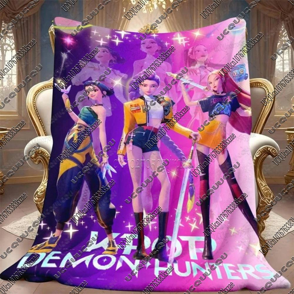K-pop Demon Hunters Huntrix Blankets Quality Winter Warm Throw Blanket Girls Boys Gifts Sofa Bed Blankets Christmas Gifts