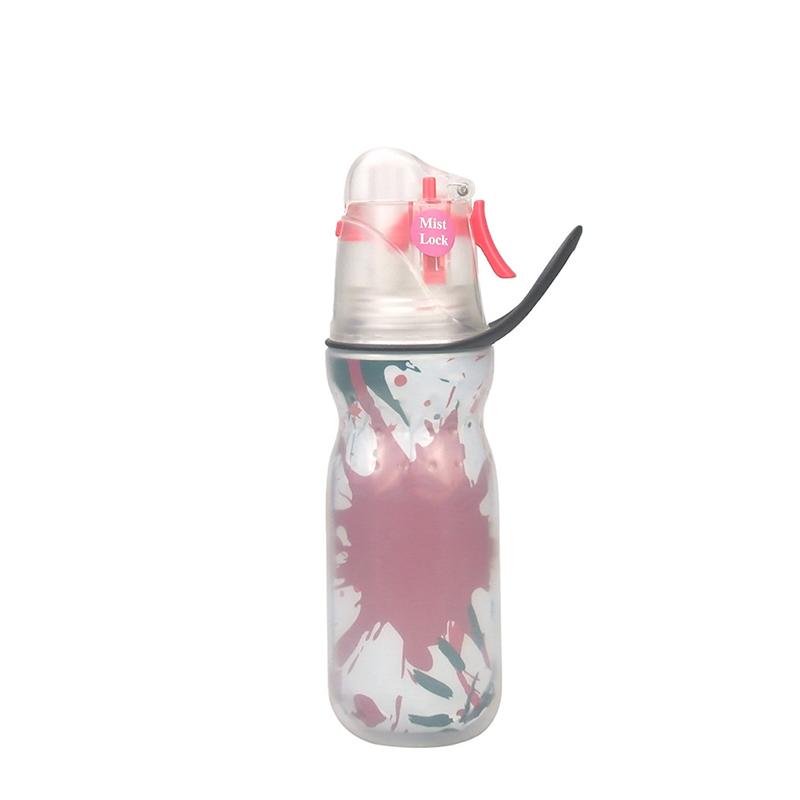 Bidon ze spryskiwaczem Dwuwarstwowy 3 w 1 Wielofunkcyjny Izolacja na zimno Sporty outdoorowe Podróże Kemping Przenośny Odporny na upadki Kubek sportowy termos