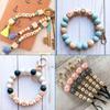 10Mm Square Log Wooden Beads Diy Children'S Educational Handmade Beads, Square English Letter Wooden Beads