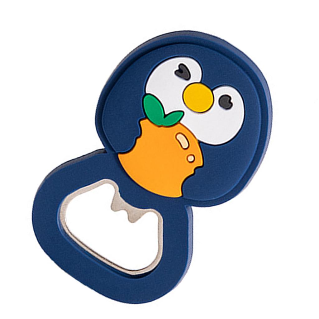 Magnetic Bottle Opener Cartoon Animal Style Strong PVC Metal Multifunction Beer Opener for Home Party Office Goose