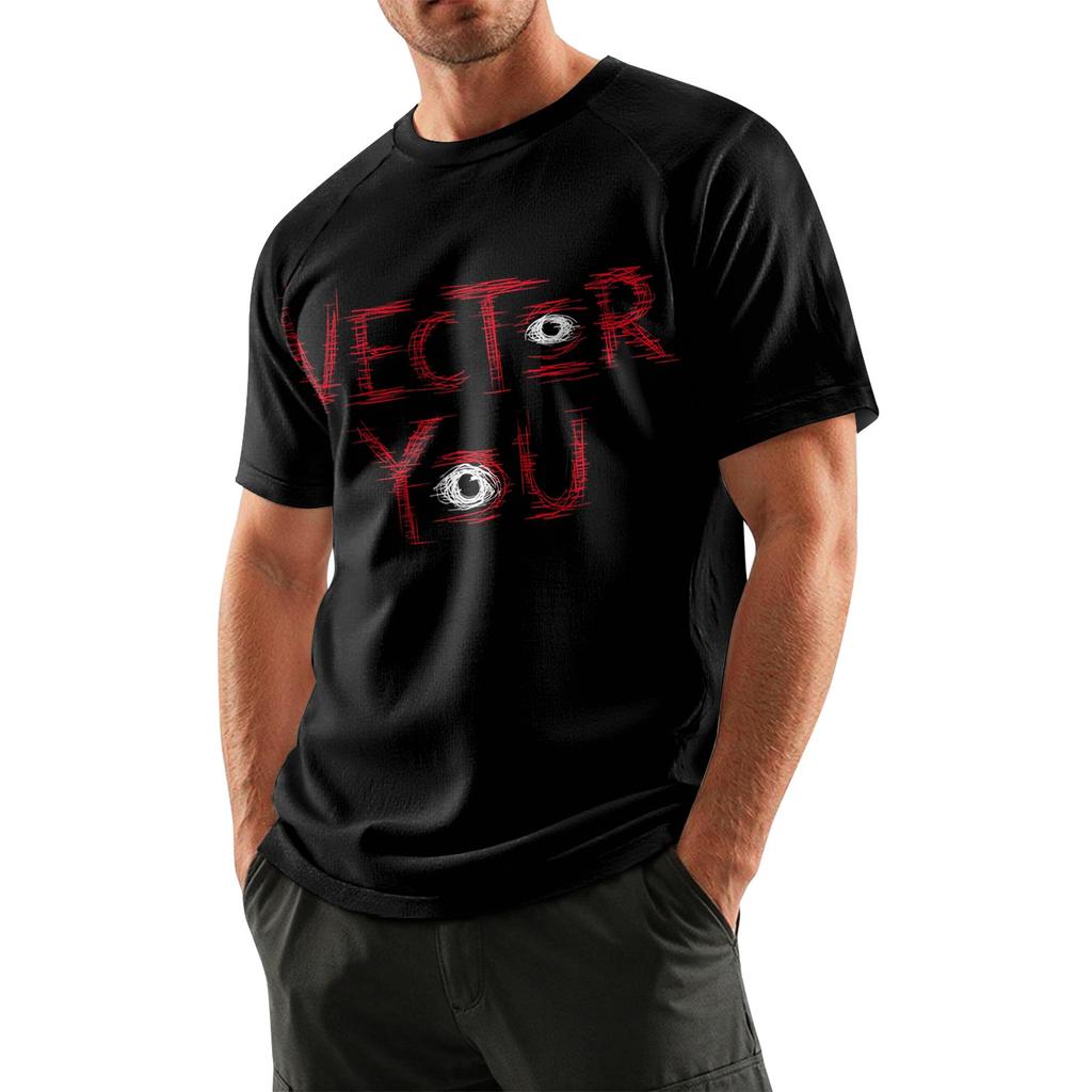 Herre Halloween Trykket Rund Hals Raglan Kort Ermet Topp T-skjorte