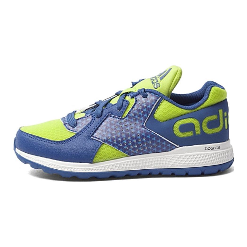 

Adidas Bounce Comfortable Slip Resistant Cushioning Abrasion Resistant Low top Kids Running Shoes Blue Yellow Kids AQ2918 39