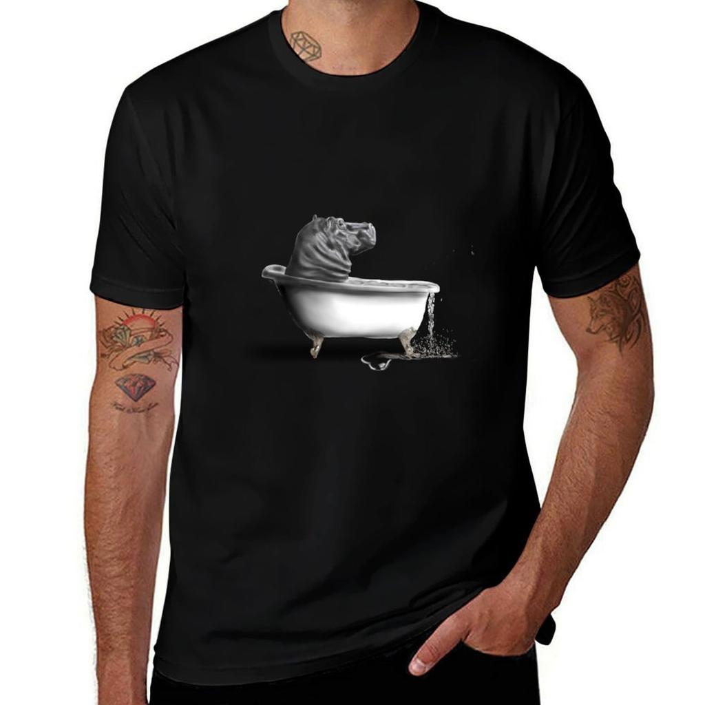 Nilpferd in der Badewanne T-Shirt UV-Schutz Outdoor T-Shirt