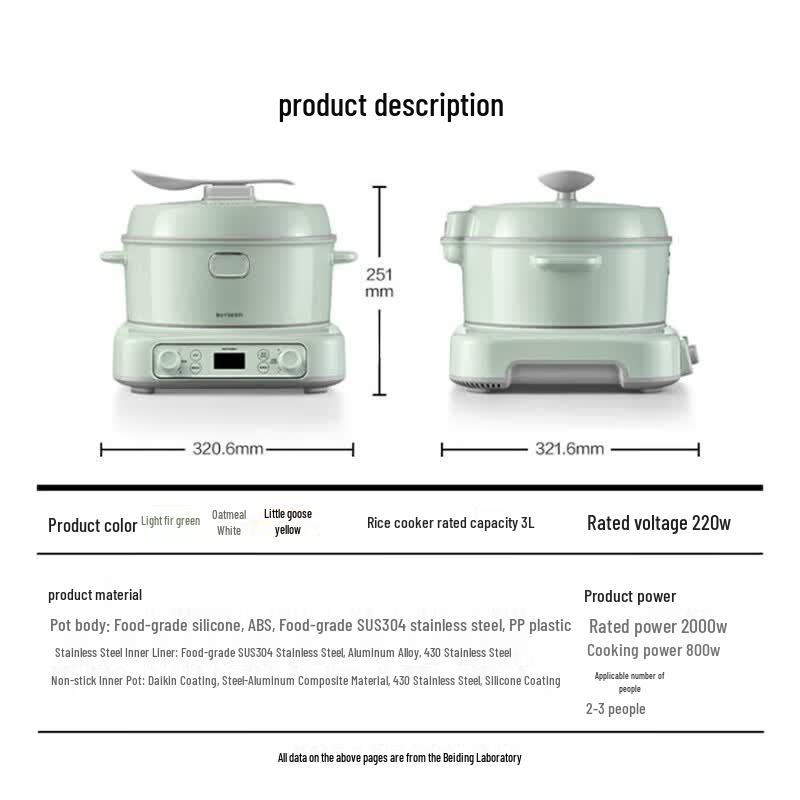 Buydeem RD5731 3L Multi-functional IH Cooker CN plug (adapter included)