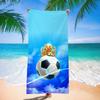 Neues Fußball-Strandtuch Fußball-Thema Mikrofaser-Badetuch für Erwachsene Seaside Schnelltrocknendes Handtuch