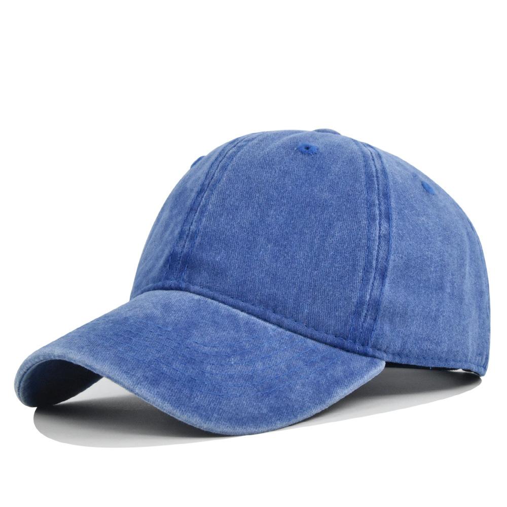 Washable Denim Baseball Cap New Summer Solid Color Cotton Cap Women Ponytail Hats Men Baseball Cap Outdoor Visor Casual Cap