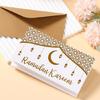 4Pcs Eid Festival Cash Holder Envelopes Paper Money Holder Built in 6 Slots Greeting Card Envelopes For Gift Wrapping
