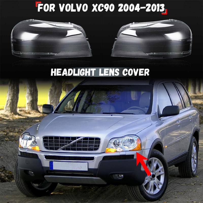 Car Front Headlight Lens Cover For Volvo XC90 2004-2013 Clear Headlamp Shell Transparent Lampshade Car Accessories