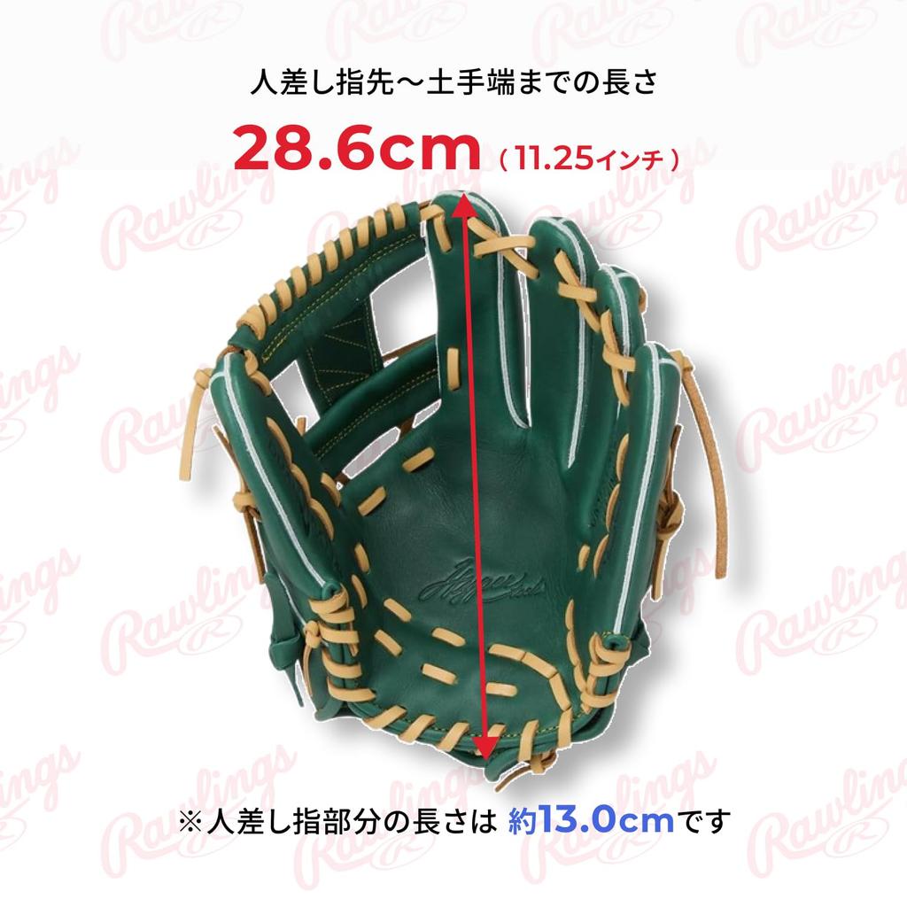 Rawlings HYPER TECH R2G Baseball Dark Throw Glove, Soft, Infielder's, Green, 11.25 inches, Right-Handed