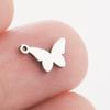 Stylish Reversible Butterfly Pendant Charm Necklace Featuring Crystal Accent for Fashion Trendsetters Daily Use