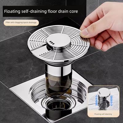 Self-Draining Floor Drain Core for Bathroom, Anti-Odor Drain Cover, Anti-Odor Device, Floor Drain Filter