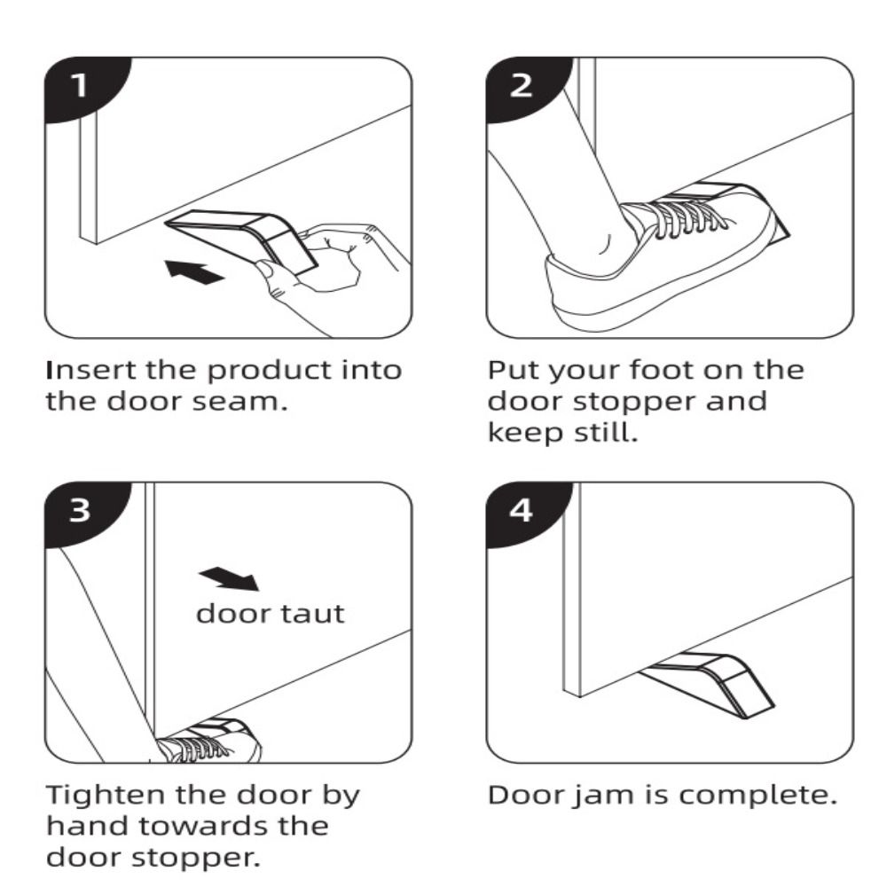 Doorstops Door Stopper Silicone Door  Wedge Anti-skid Door Block  Home Office