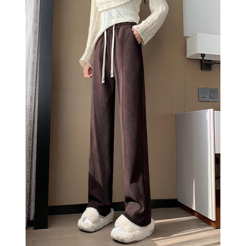 Demana Winter Fleece-Lined Straight-Leg Casual Pants for Women