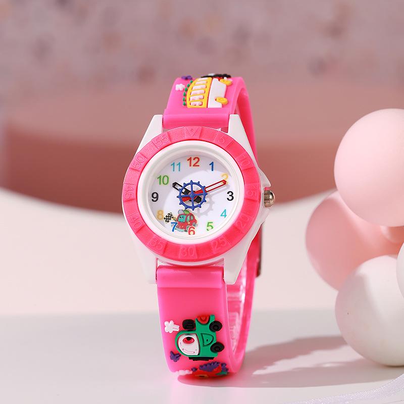 Montre Quartz Tendance à Bracelet Silicone Dessin Animé pour Enfants - Mode Décontractée pour Garçons