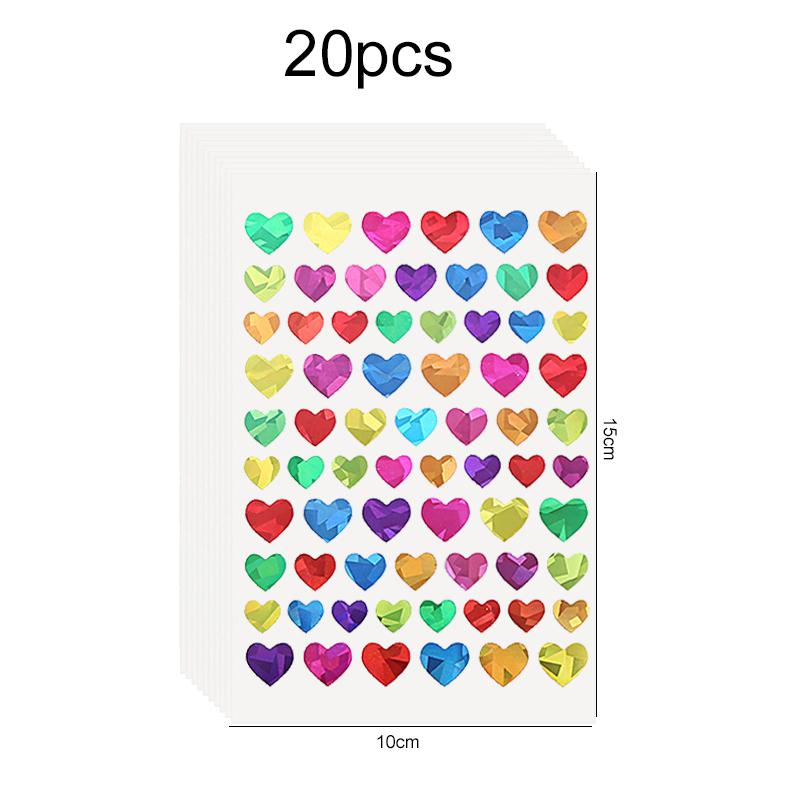 10~50sheets Scrapbook Stickers with Stars Hearts Circles Dazzling Colors for DIY Crafts Journaling Memory Book Decoration TMZ