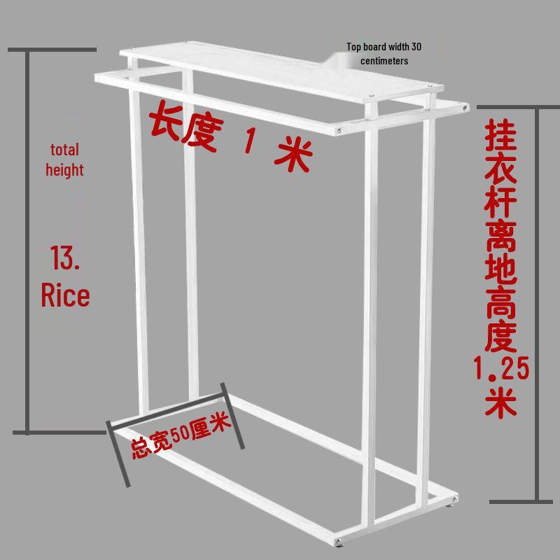 Double Row Floor-Standing Clothing Display Rack for Men & Women