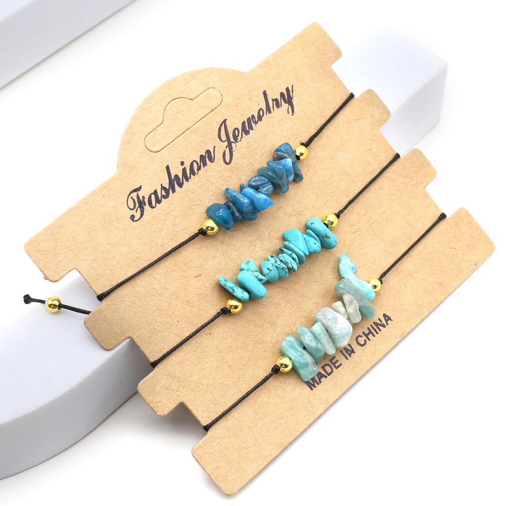 1Pc Healing Crystal Beads Bracelet,Natural Stone Gravel Hand String Elastic Bracelets for Men Women Jewelry Gifts Length 15-20cm