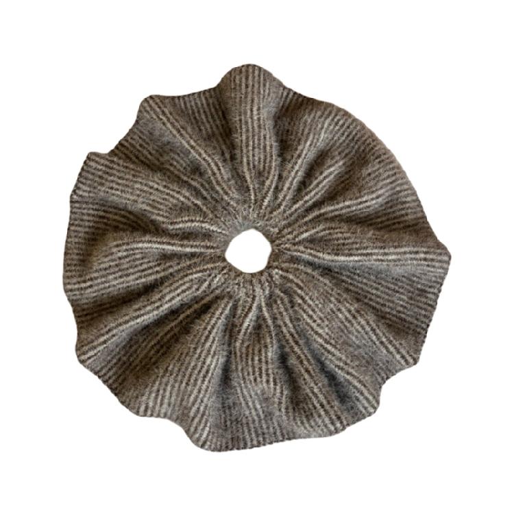 

Stretchy Headdress Hair Scrunchies Knitting Wool Hairband Fashion Hair Jewelry Piece For Loose Buns And Thick Hairs кавовий