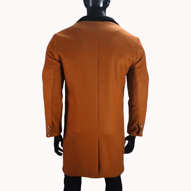 2024 European Plus Size Men's Woolen Coat - Casual Jacket for Stout Build