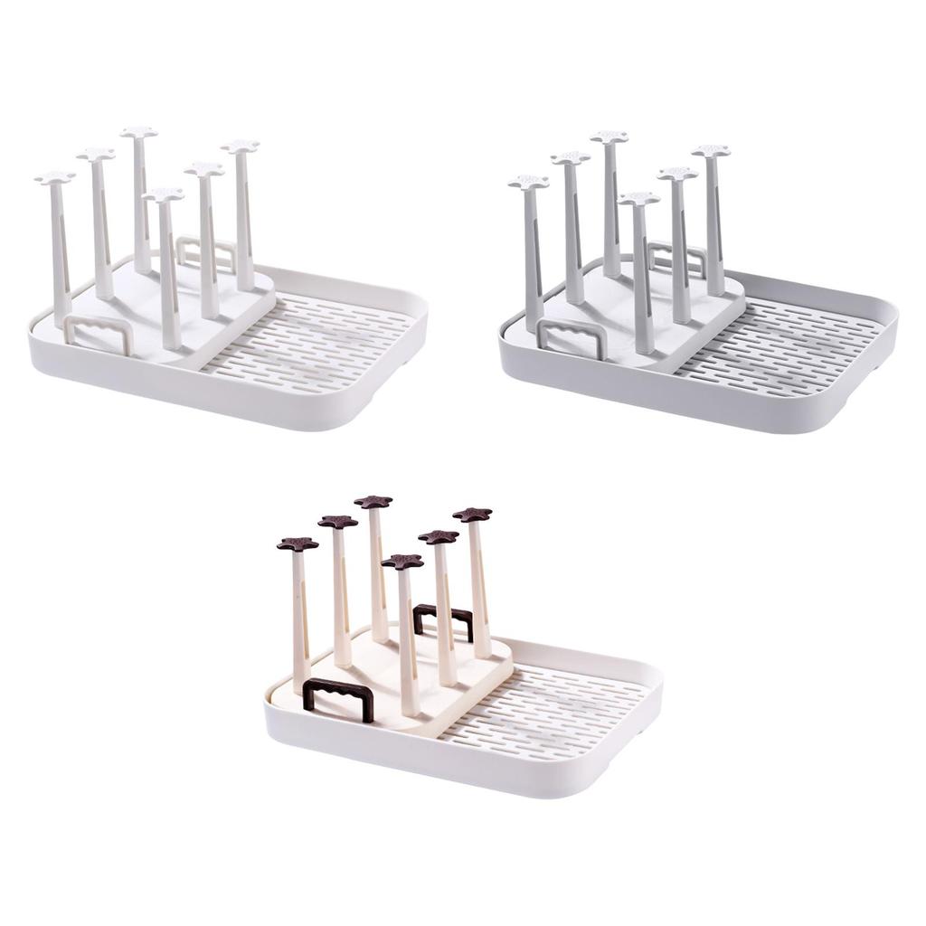 Cup Drying Rack Can Hold 6 Cups Drain Board Drinking Glass Drainer Thickened Cup Holder Rack Kitchen Countertop Restaurant Hotel