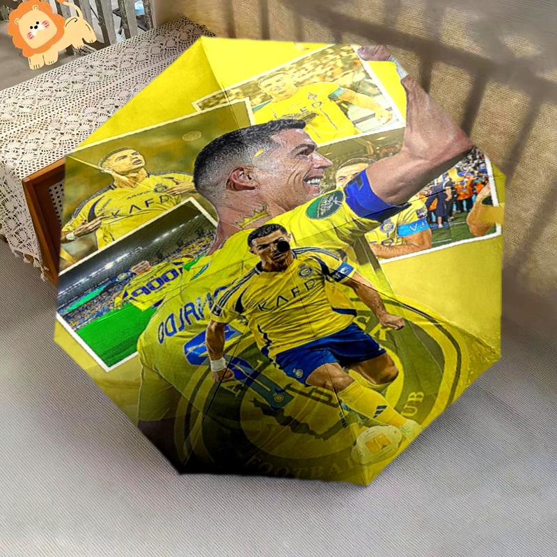 Ronaldo's Legacy Folding umbrella Portable Suitable for all seasons light printing Sun umbrella
