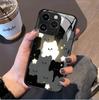 Hot-selling Cartoon Luminous Cat Mobile Phone Case iPhone17 Cute Protective Case Apple 16 All-inclusive Glass Case