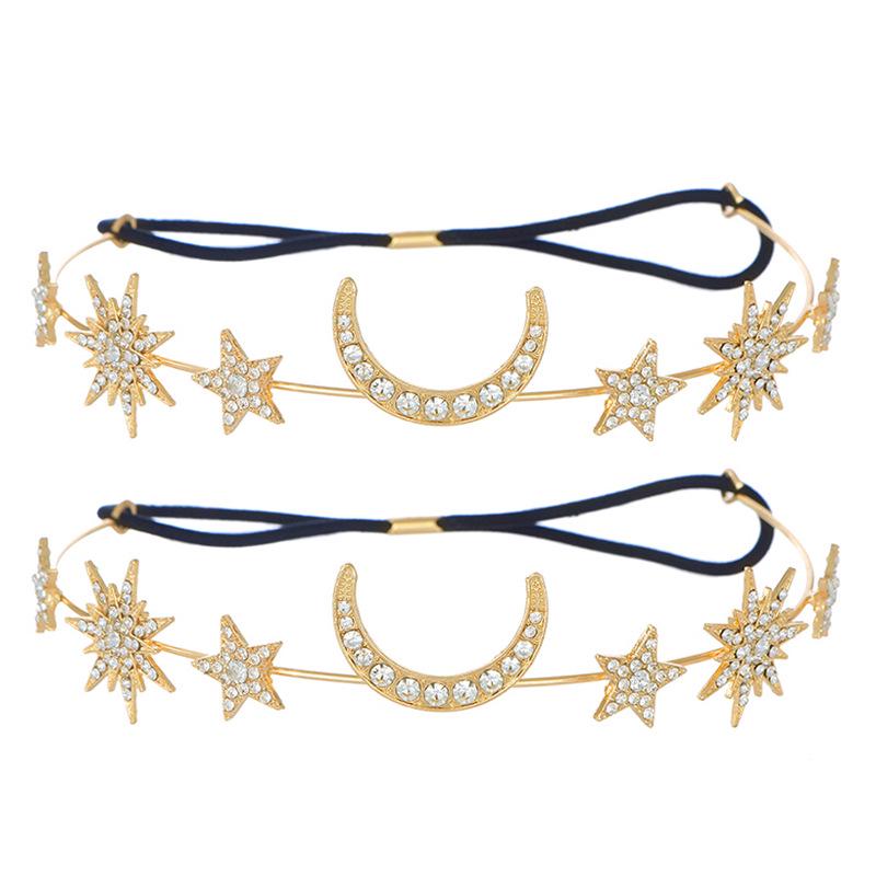 Exquisite Double Layer Rhinestone Star Bridal Headpiece & Party Hairband