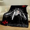 Crusader Knight Blanket  Printed Blanket for Living Room Bed Couch lunch break Soft Cozy Blanket for Friend's festival Gift