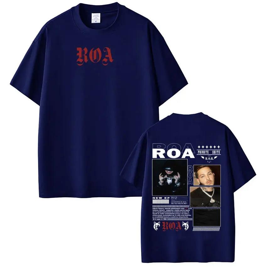 Rapper Roa Album Tour Grafik-T-Shirt Herren Damen Mode T-Shirts Sommer Oversize Kurzarm T-Shirts Streetwear