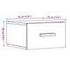 Wall Mounted Nightstand Vintage Wood Look 35 X 35 X 20 Cm