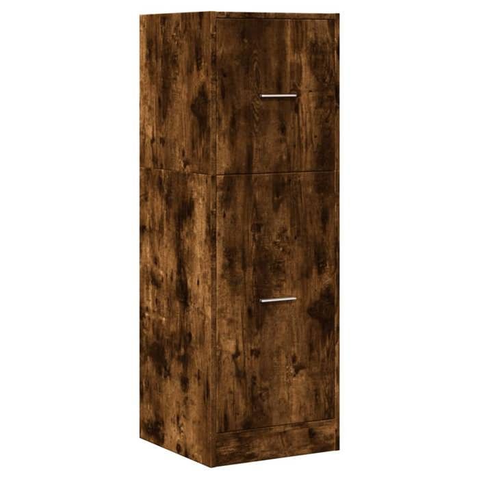 VidaXL Armoire d'apothicaire chêne fumé 40x41x118 cm bois d'ingénierie, coffre d'apothicaire, meuble d'apothicaire, coffre à 855200