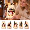 Festive Winter Wonderland Decor Penguin Christmas Stair Snow Decor, Lighted Staircase Railing Decoration, Snowy Banister for Home Office Display with