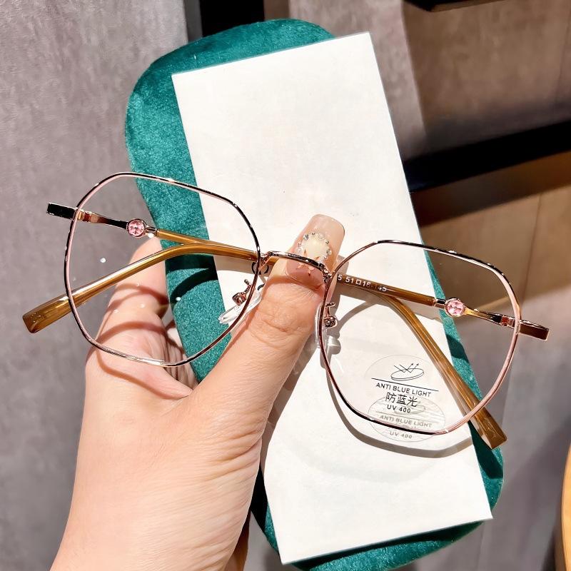 

Корейские модные очки с изображением Джокера, женские высококачественные чувствительные синие плоские очки, мужские художественные золотые очки в оправе Blue light prevention