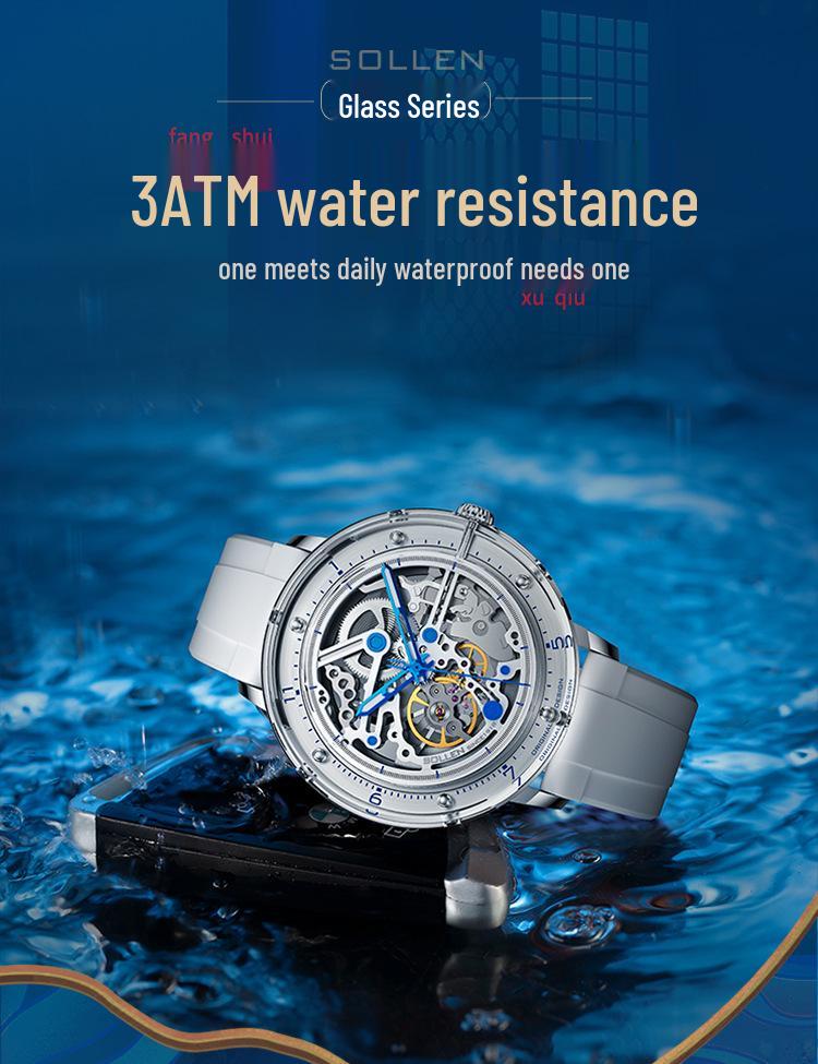 Solon Men's 2021 Automatic Glazed Transparent Mechanical Watch
