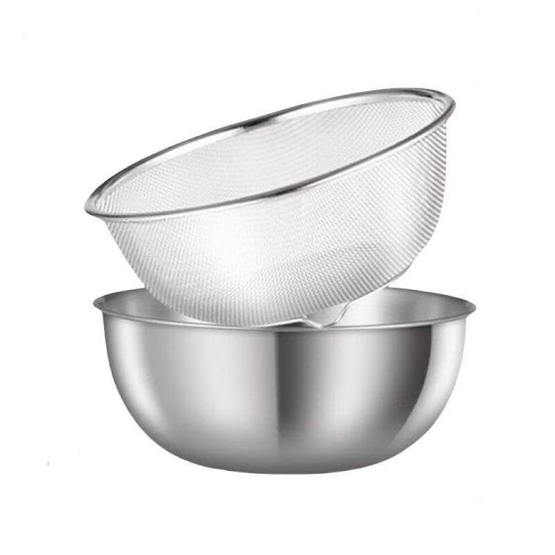Thickened Stainless Steel Drain Basket & Rice Washer