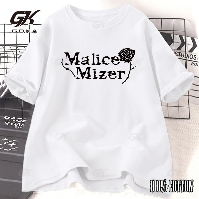 Malice Mizer Rose  Women Men Rock Music Graphic T Shirts Round Neck Cotton Short Sleeve  Oversized Streetwear Unisex