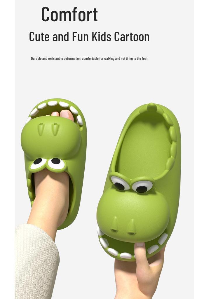 Cute Dinosaur Sandals for Women - Summer Non-Slip EVA Cartoon Design
