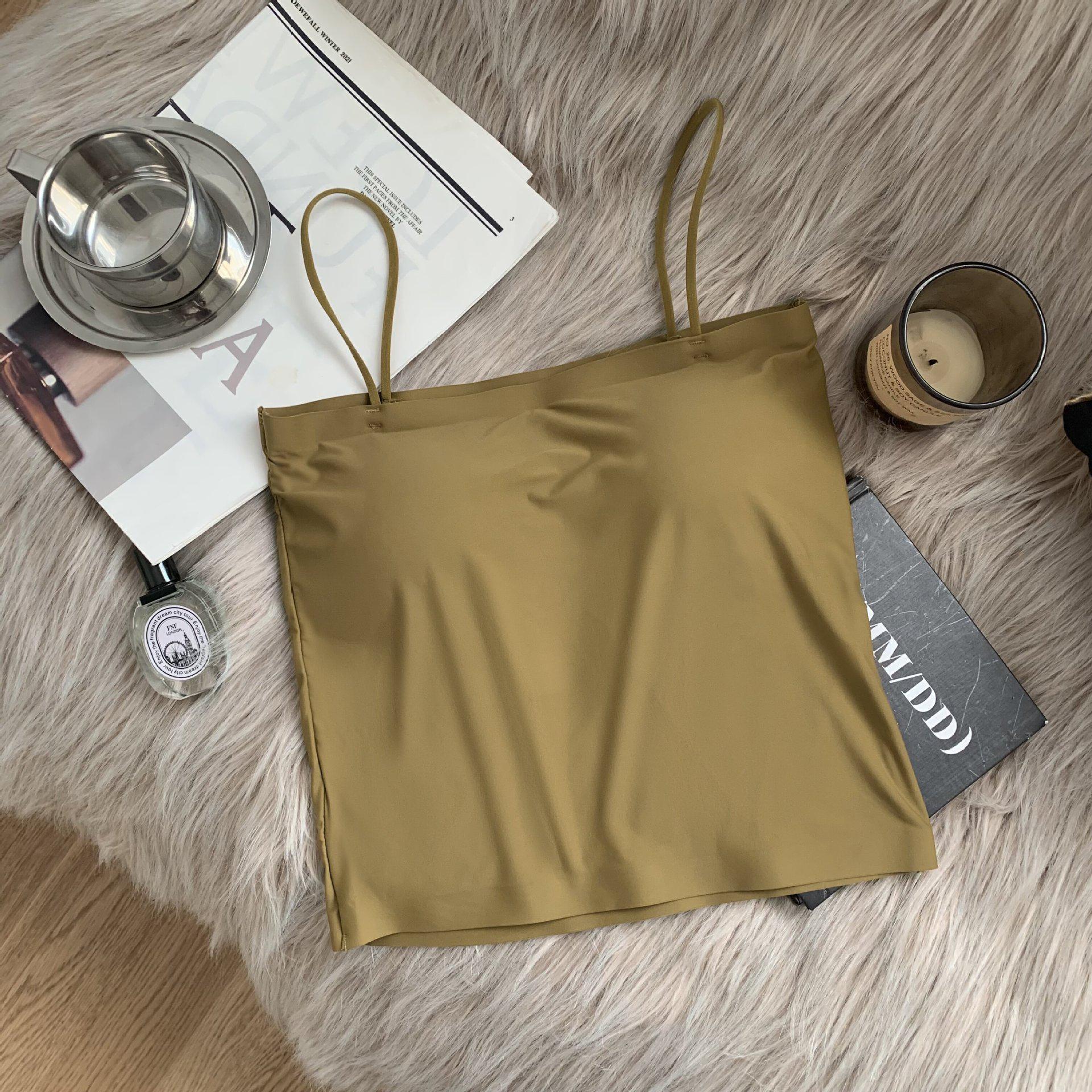 Бесшовный женский бюстгальтер-бандо с нагрудными вкладышами – Тонкая майка-базовый слой для лета XXL