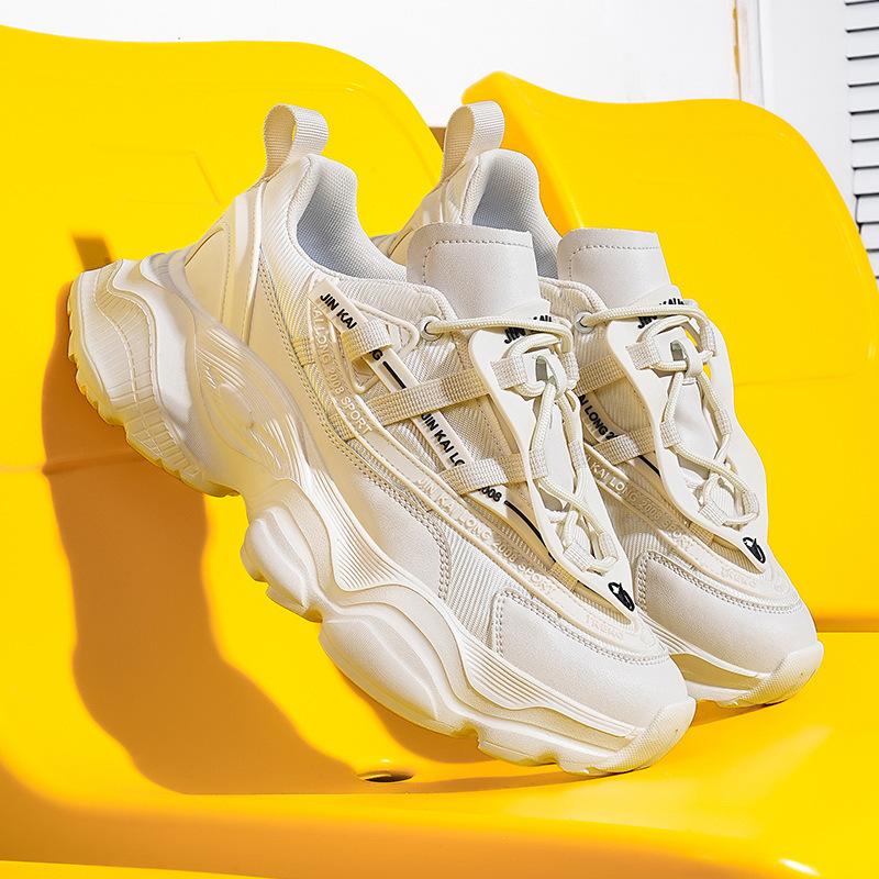 

2025 Internet celebrity new spring and autumn youth tide shoes platform versatile heightening dad shoes men s couple casual sports shoes 44