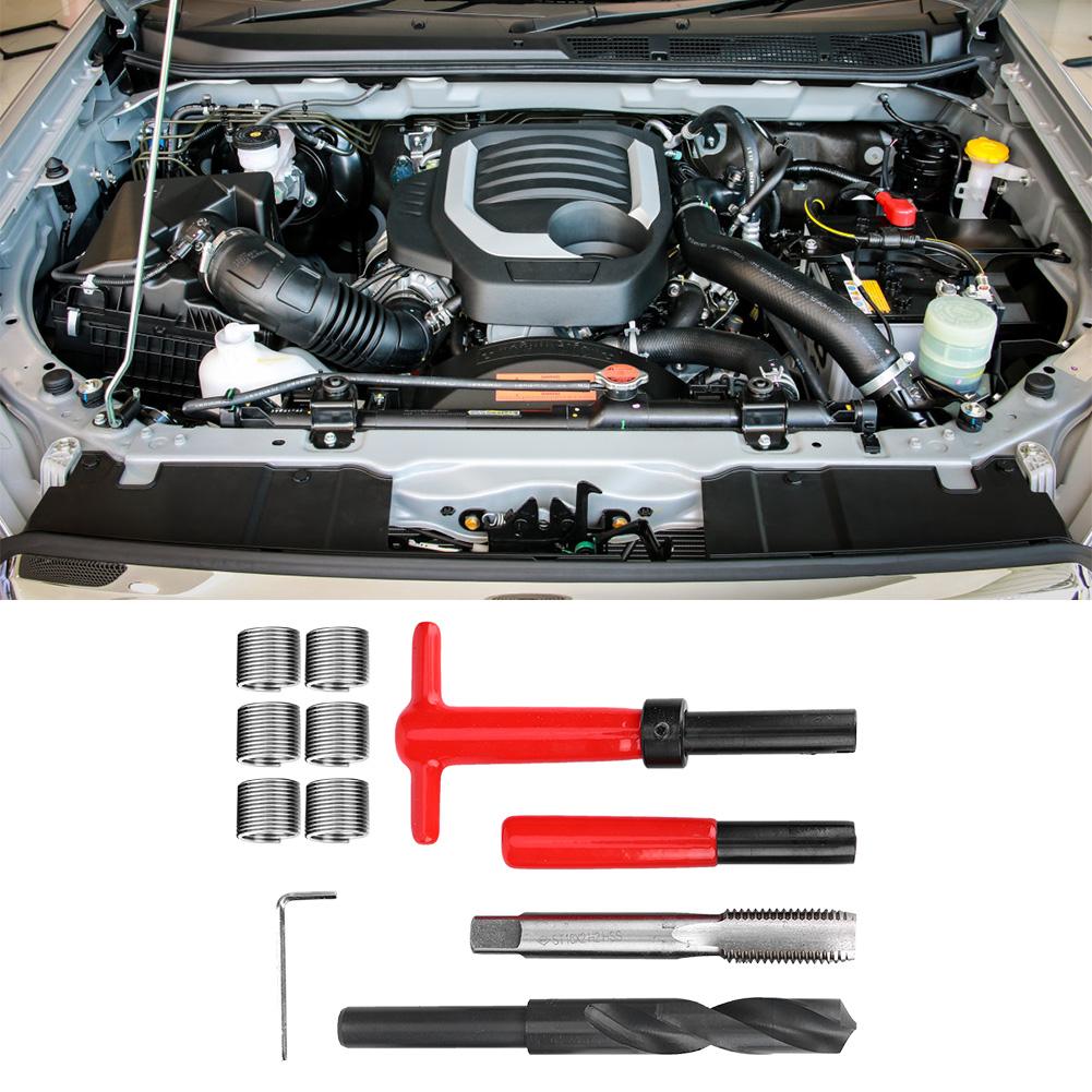 11ks Sada na opravu závitů Nerezová ocel Kroucený vrták Závitník Klíč Nástroj pro závitové vložky M16x2