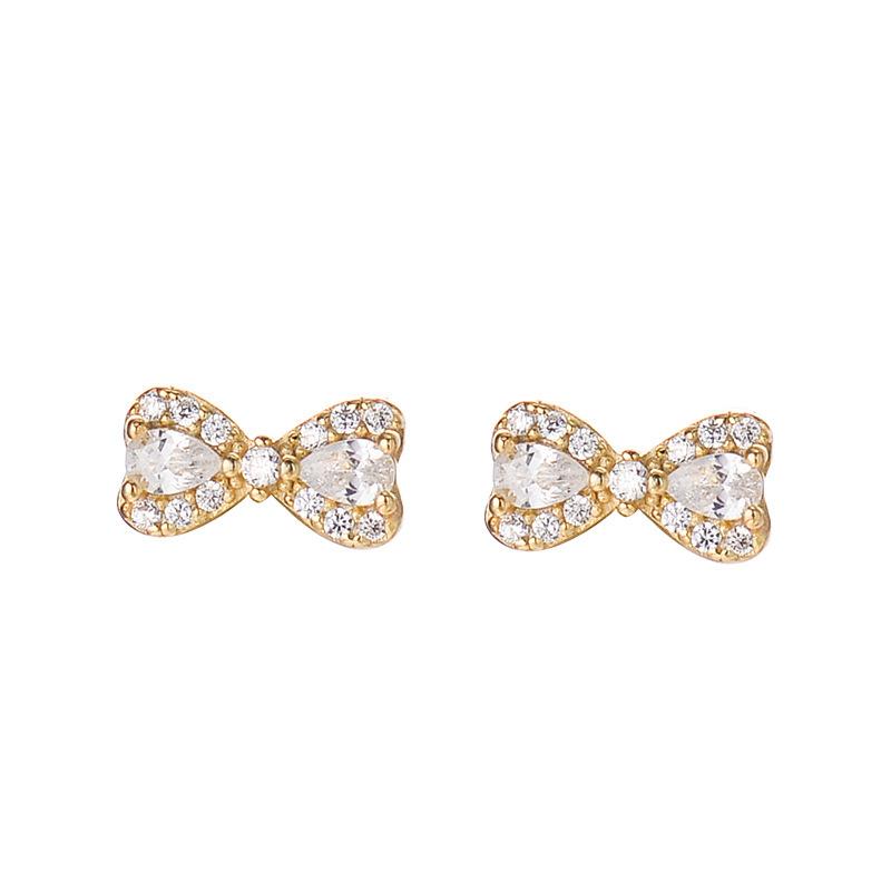 Sweet Bow Earrings Small Sweet Light Luxury Niche Design Earrings for Women