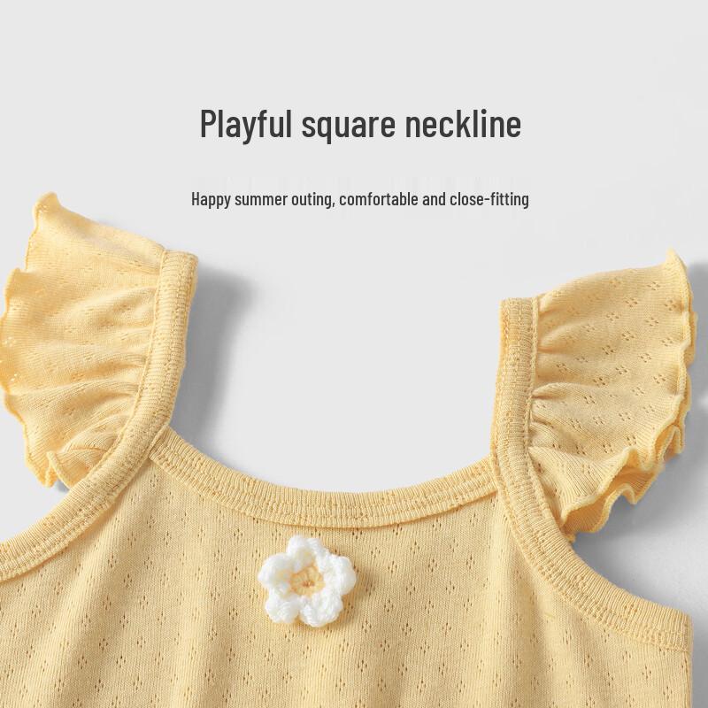 Youqi Baby Girl Summer Sleeveless Top & Bloomer Set