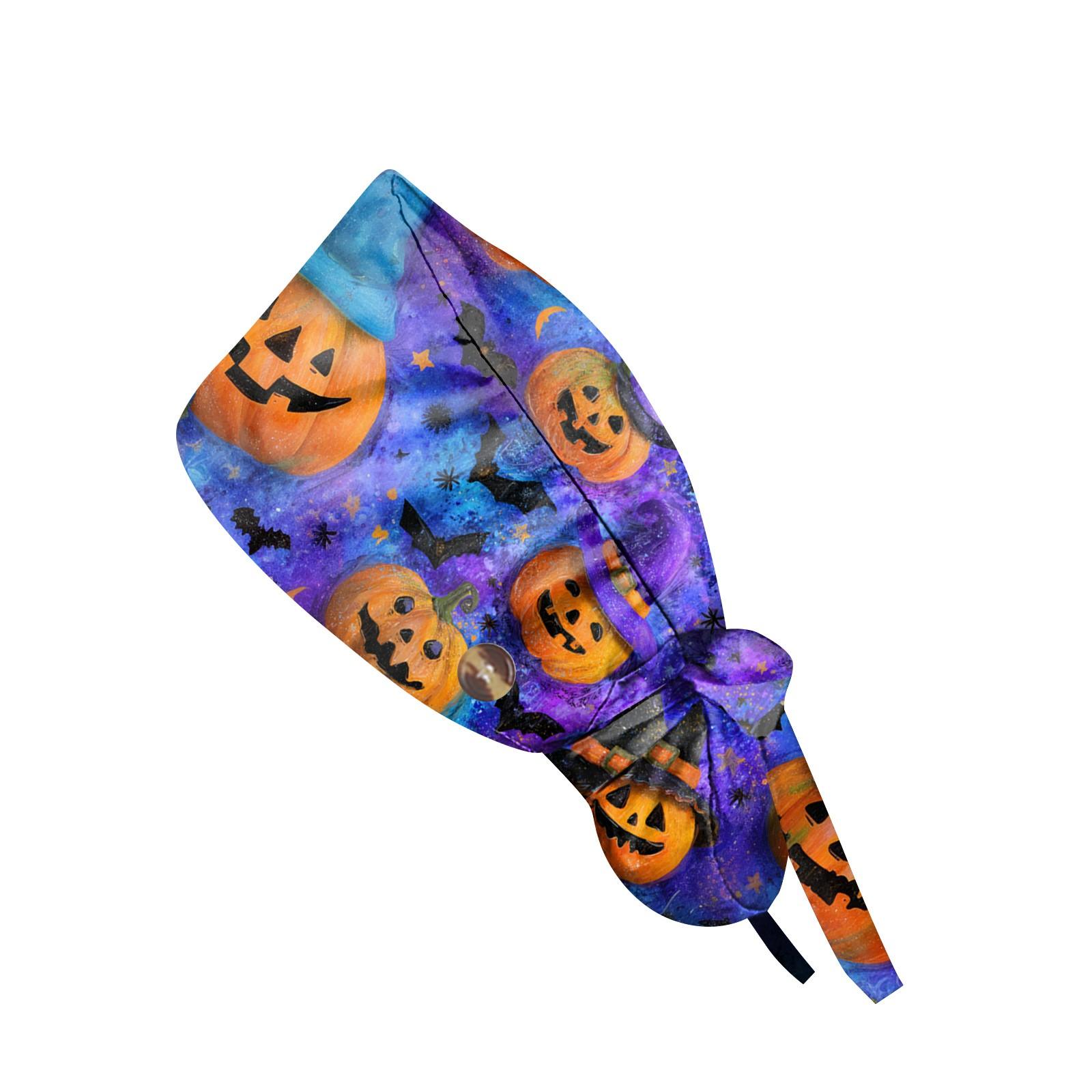 

Модная рабочая кепка с принтом на Хэллоуин, повседневная женская кепка с хвостиком, кепка с постиранной резинкой, кепка Baotou One Size фиолетовый