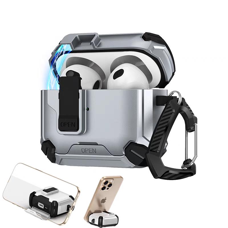for AirPods 4 Magnetic Automatic Switch Safety lock Protective Shockproof Shell with Cleaning Kit for Airpods 4 Generation Case