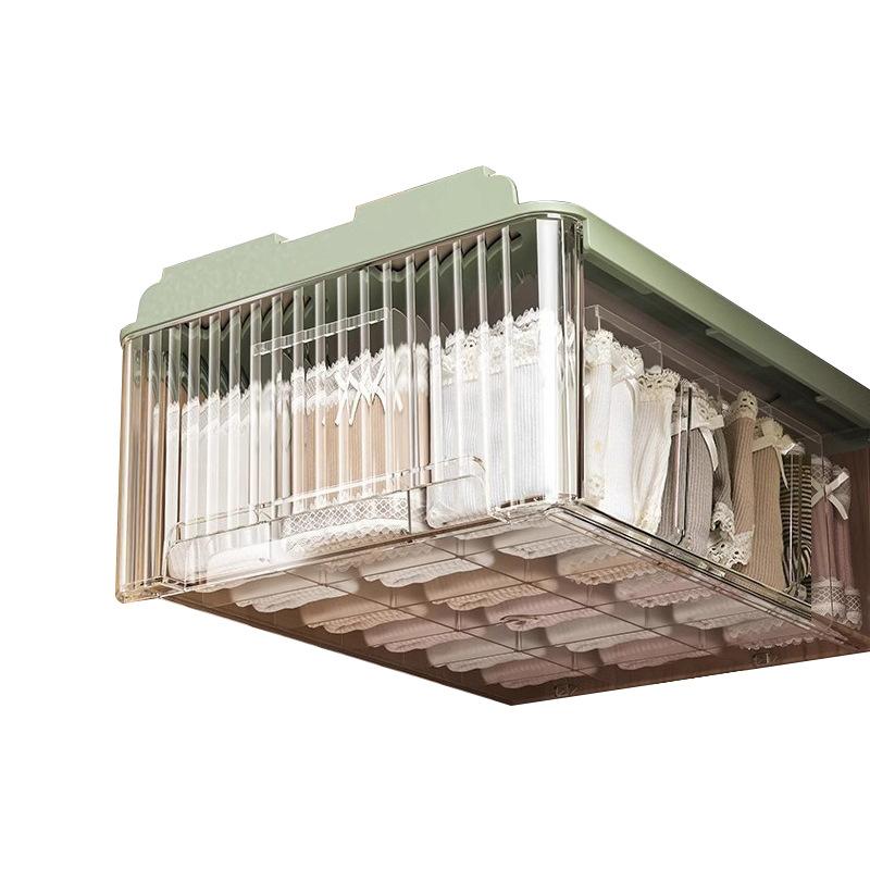 Clothing Storage Box Plastic Transparent Organization Box Household Drawer-Type Layered Storage Boxes Organize Accessories