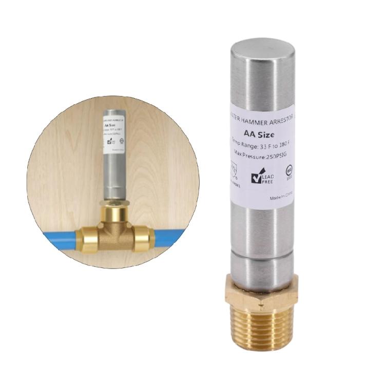 1/2inch Thread Water Hammer Arrestor Stainless Steel Washer Hammer Arrestor for Quiet Appliance Operation Enduring