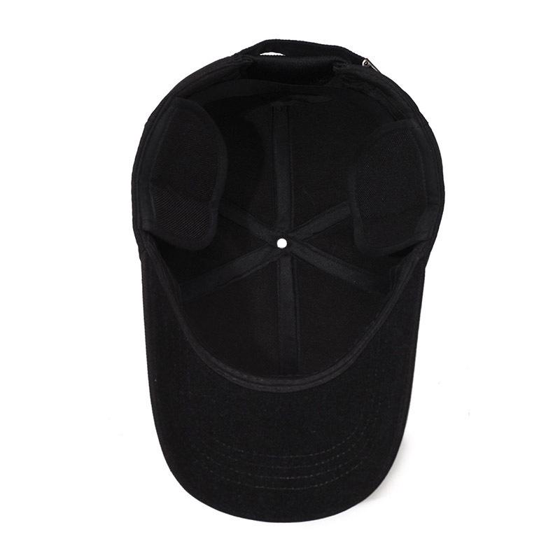 Men's Thickened Woolen Duckbill Hat with Ear Protection - Ideal for Dad, Grandpa, and Elderly - Warm Winter Baseball Cap