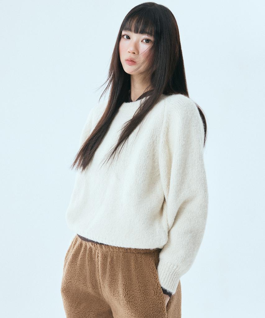 MIXXO Hairy Loose Fit Round Neck Pullover_Miwkafv9Ss