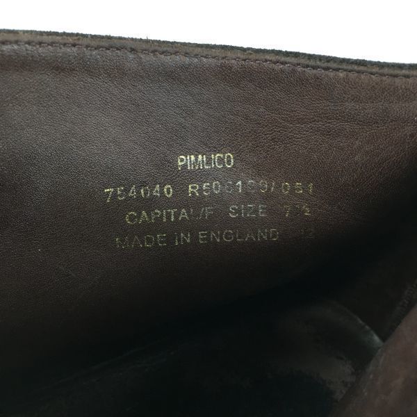 70s-80s? England Made Vintage Loake Chukka Boots Size 7.5/26.0 Dark Brown Suede Men’s(USED)