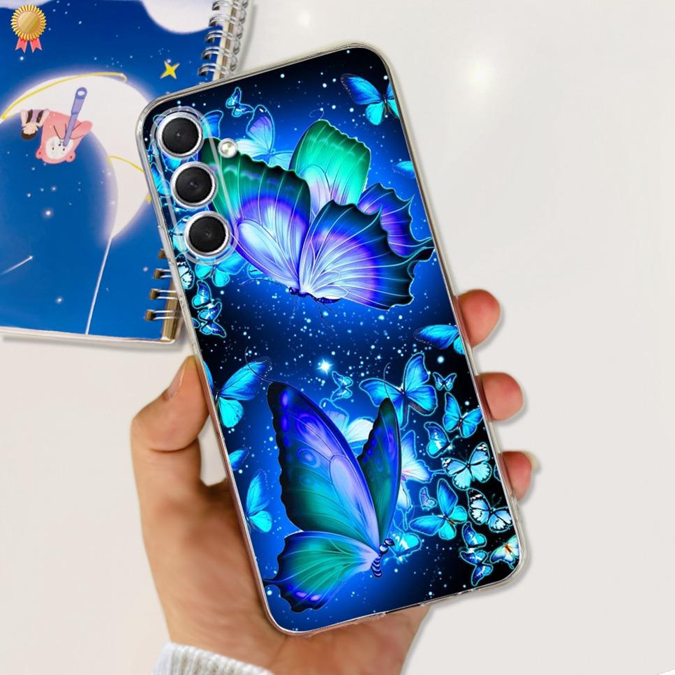 Case For Samsung F54 5G Back Cover Glitters Fashion Cat Wolf Soft Silicon Bumper For Samsung Galaxy F54 5G F546B Phone Case Capa